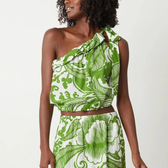 NWT Anthropologie VELVET BY GRAHAM & SPENCER CAMILLA ONE-SHOULDER TOP XL - Picture 1 of 8